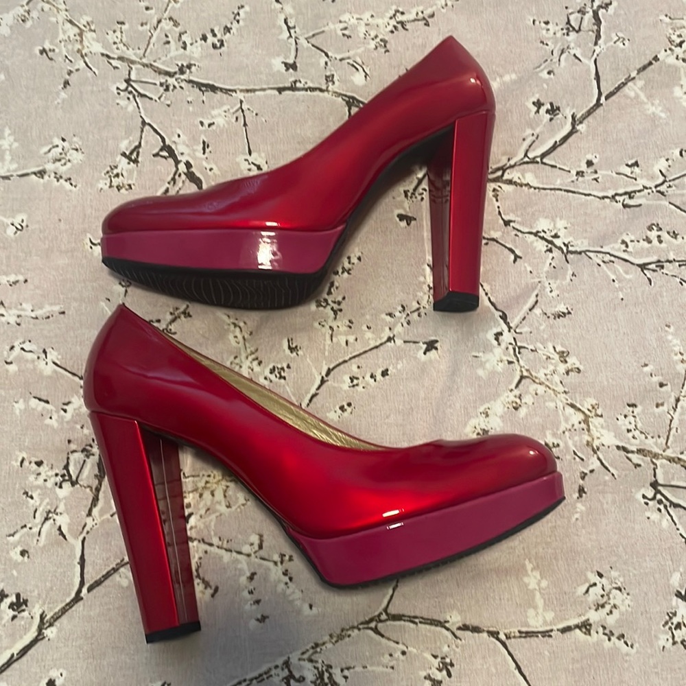 Red with pink platform Stuart Weitzman size 10